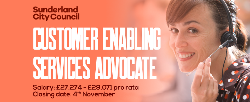 Customer Service Advocate role in Sunderland
